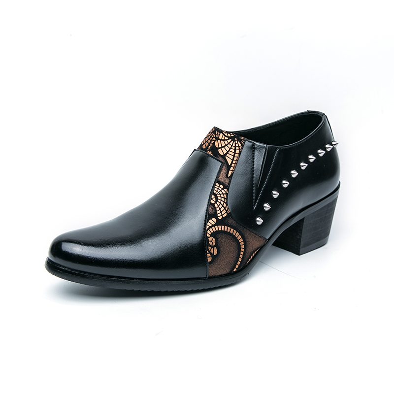 Men Formal Wear Brands - 新しいビジネスメンズ身長増加フォーマルシューズアメリカンカジュアルワンフット快適通気性ブランド革靴サイズ 38-46