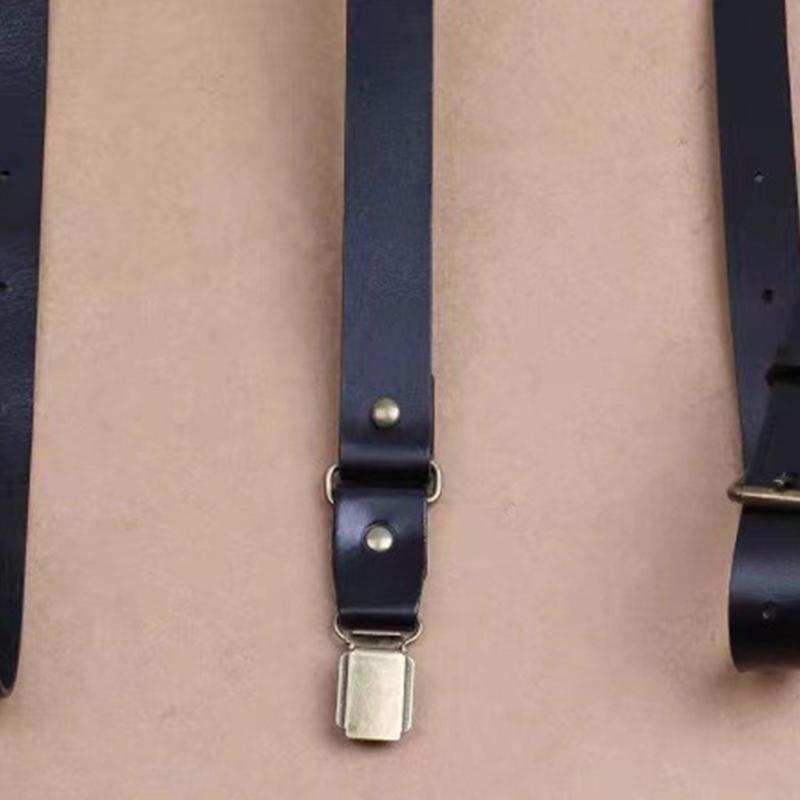 Men'S Formal Wear With Suspenders - 39BD 調節可能な PU レザー サスペンダー ストラップ