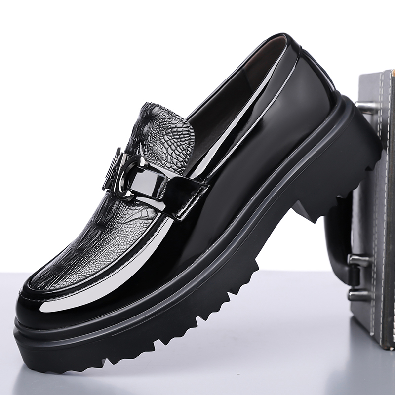 Formal Men Daily Wear Footwear - メンズレザーシューズ 春 ブリティッシュスタイル 厚底 カジュアル ダービーシューズ