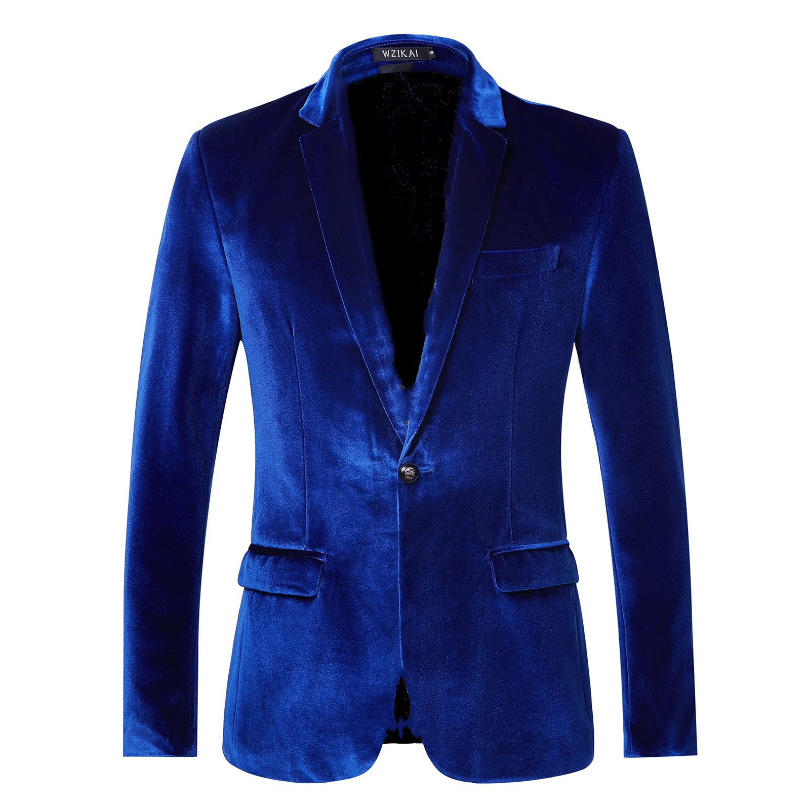 Men'S Gothic Formal Wear - メンズスリムフィットベルベットブレザージャケット、ユースフォーマルウェア、ゴールド＆ネイビーブルースーツジャケット、ヨーロピアンスタイル、秋の結婚式・パーティー向け