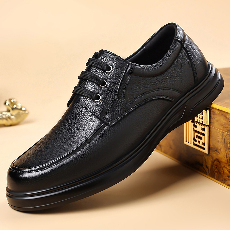 Formal Men Daily Wear Footwear - 男性革レースアップオックスフォードシューズノンスリップソールビジネスドレスシューズ通気性快適オフィスウォーキング日常フォーマルウェア履物