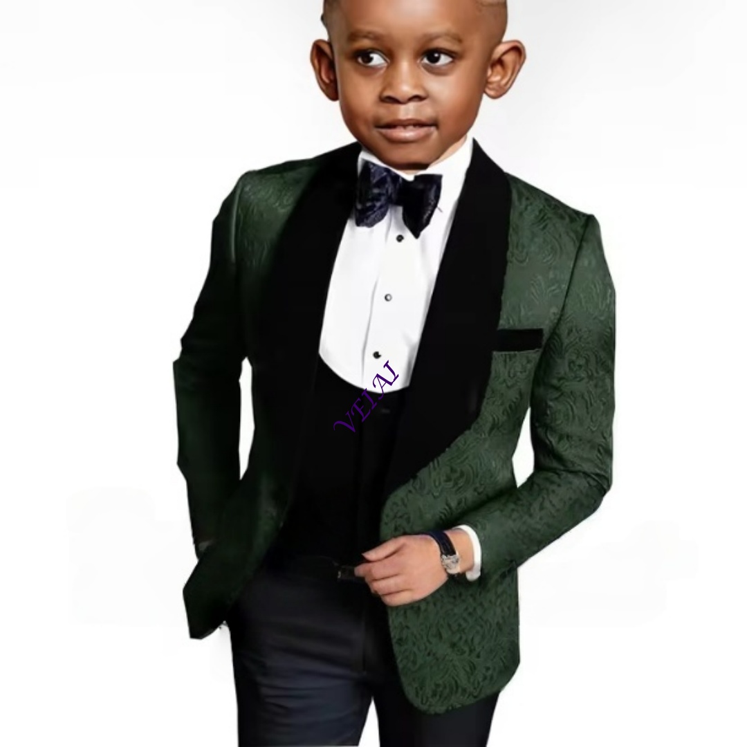 Men Formal Wear Clothes - IFashion ボーイズ 花柄スリーピーススーツ ウェディングタキシード ジャケット パンツ