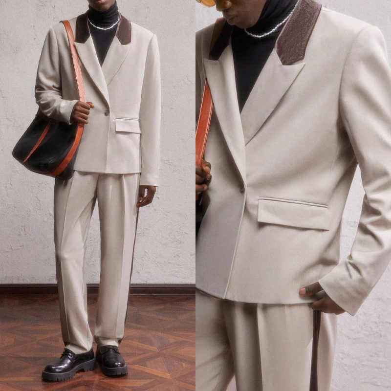 Men Formal Wear Shop - シンプルメンズスーツ 2ピース ジャケットパンツ ショールラペル フォーマルシーン パーティー