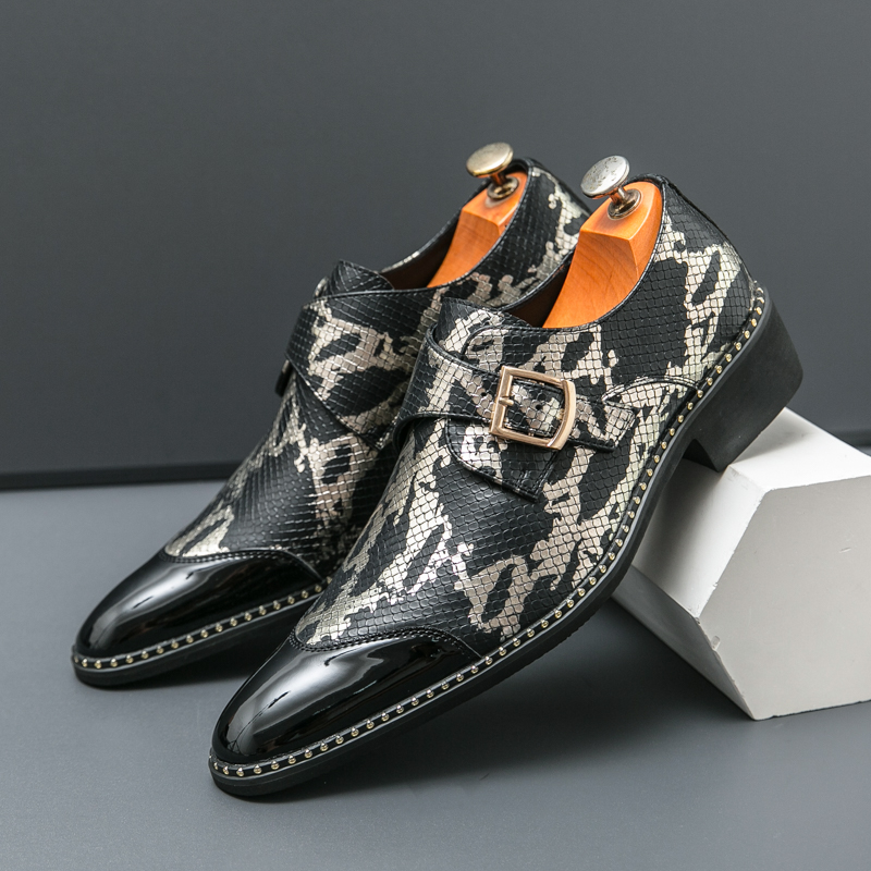 レトロクラシック Le Fu 靴男性 PU ブラックグリーン - Men Formal Wear Brands のレビューと価格