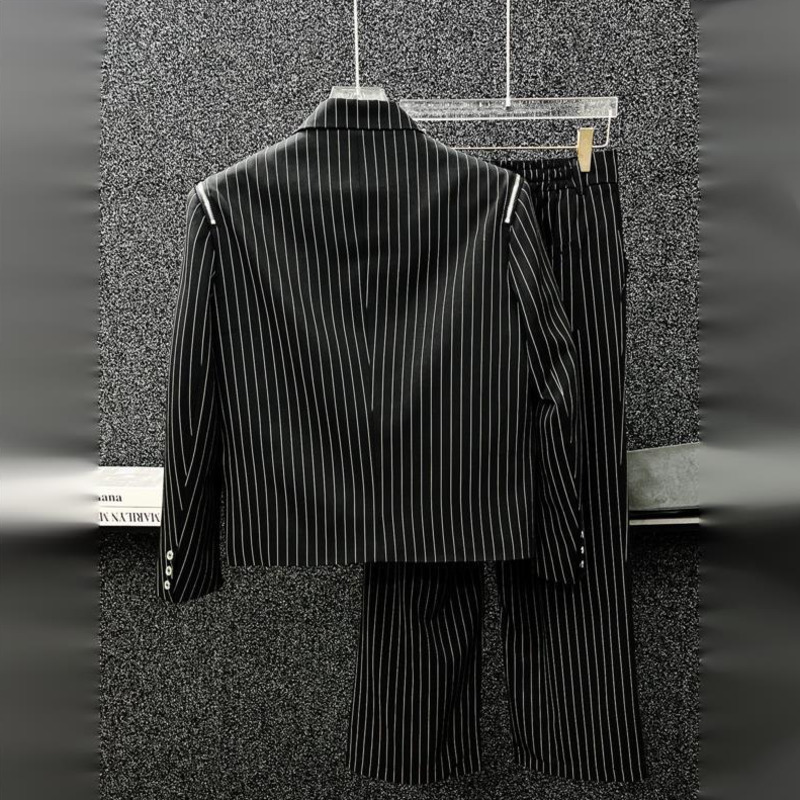 WVGA 春秋メンズフォーマルスーツセットスリムフィットショ - Men'S Gothic Formal Wear のレビューと価格