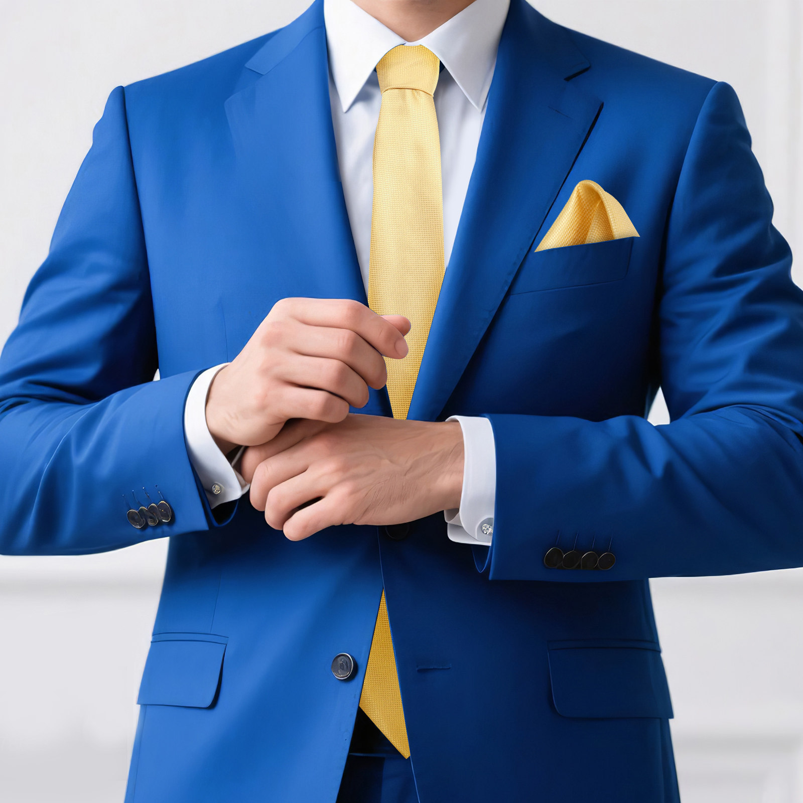 メンズネクタイ5点セット ネクタイ ポケットスクエア ラペル - Pocket Square Set のレビューと価格