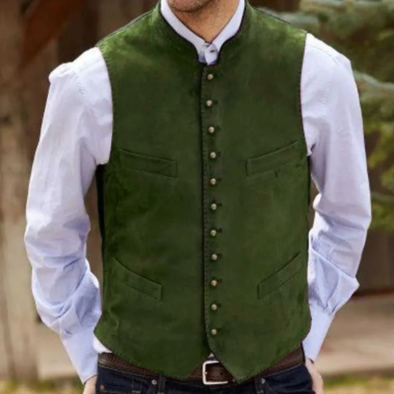 男性ベストコーヒースエードベルベットシングルボタンチョッキ結 - Formal Vest Waistcoat のレビューと価格