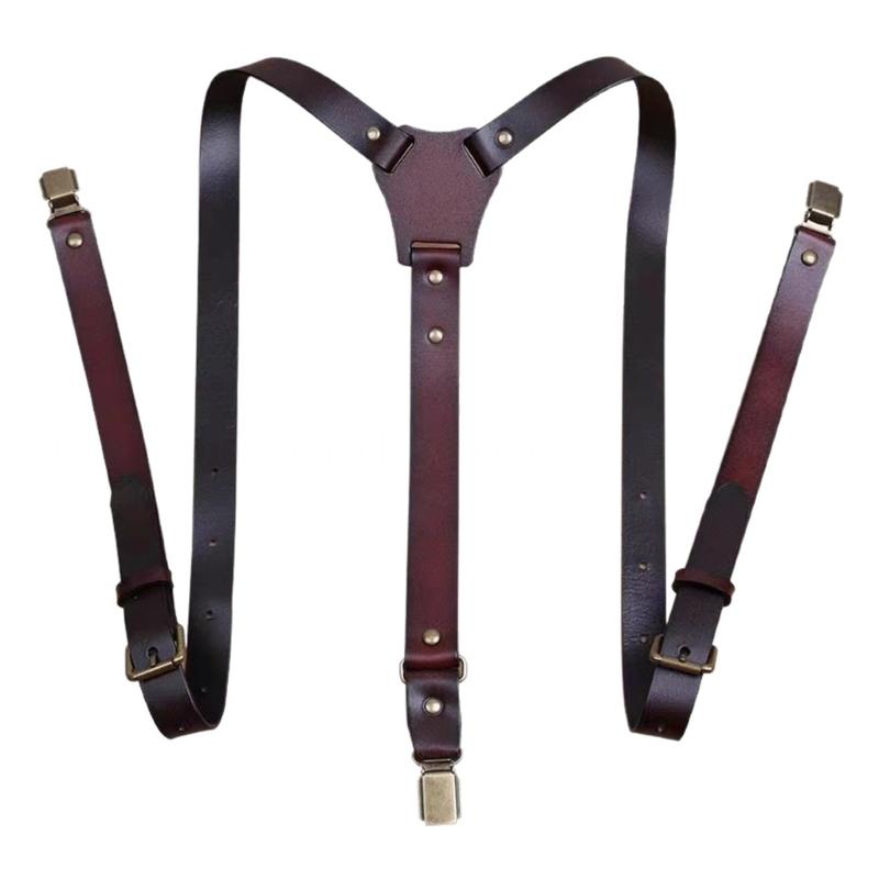 39BD 調節可能な PU レザー サスペンダー ストラップ - Men'S Formal Wear With Suspenders のレビューと価格
