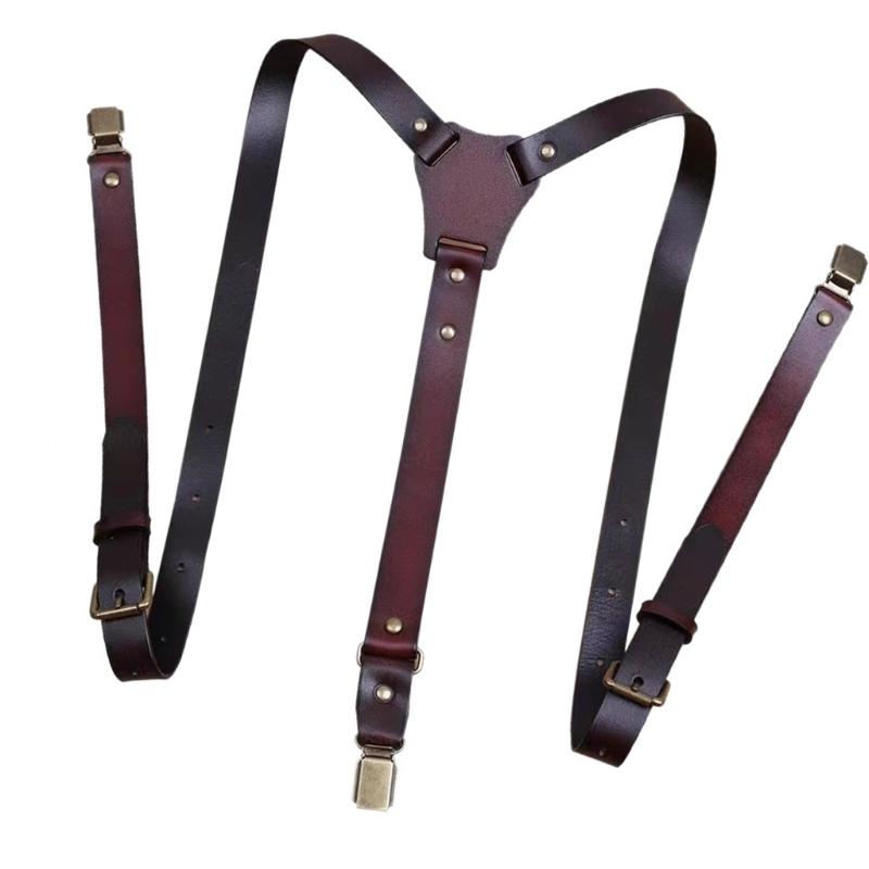 39BD 調節可能な PU レザー サスペンダー ストラップ - Men'S Formal Wear With Suspenders のレビューと価格
