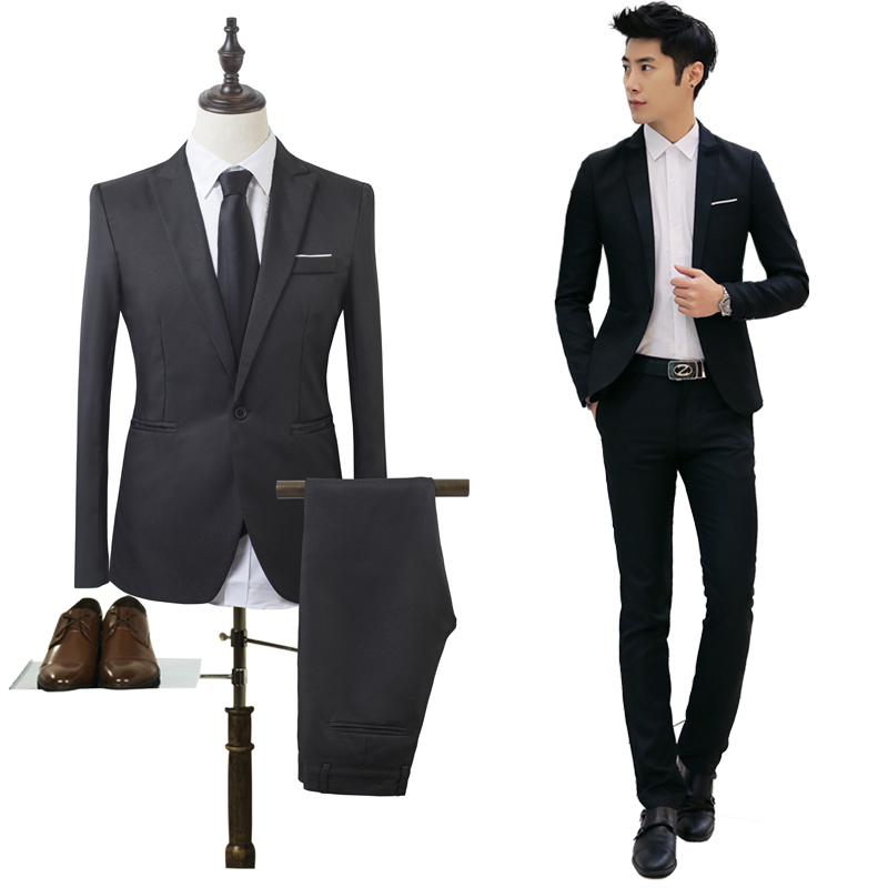 メンズビジネスカジュアルウェディングスーツセット、超スリムフ - Men Formal Wear Clothes のレビューと価格