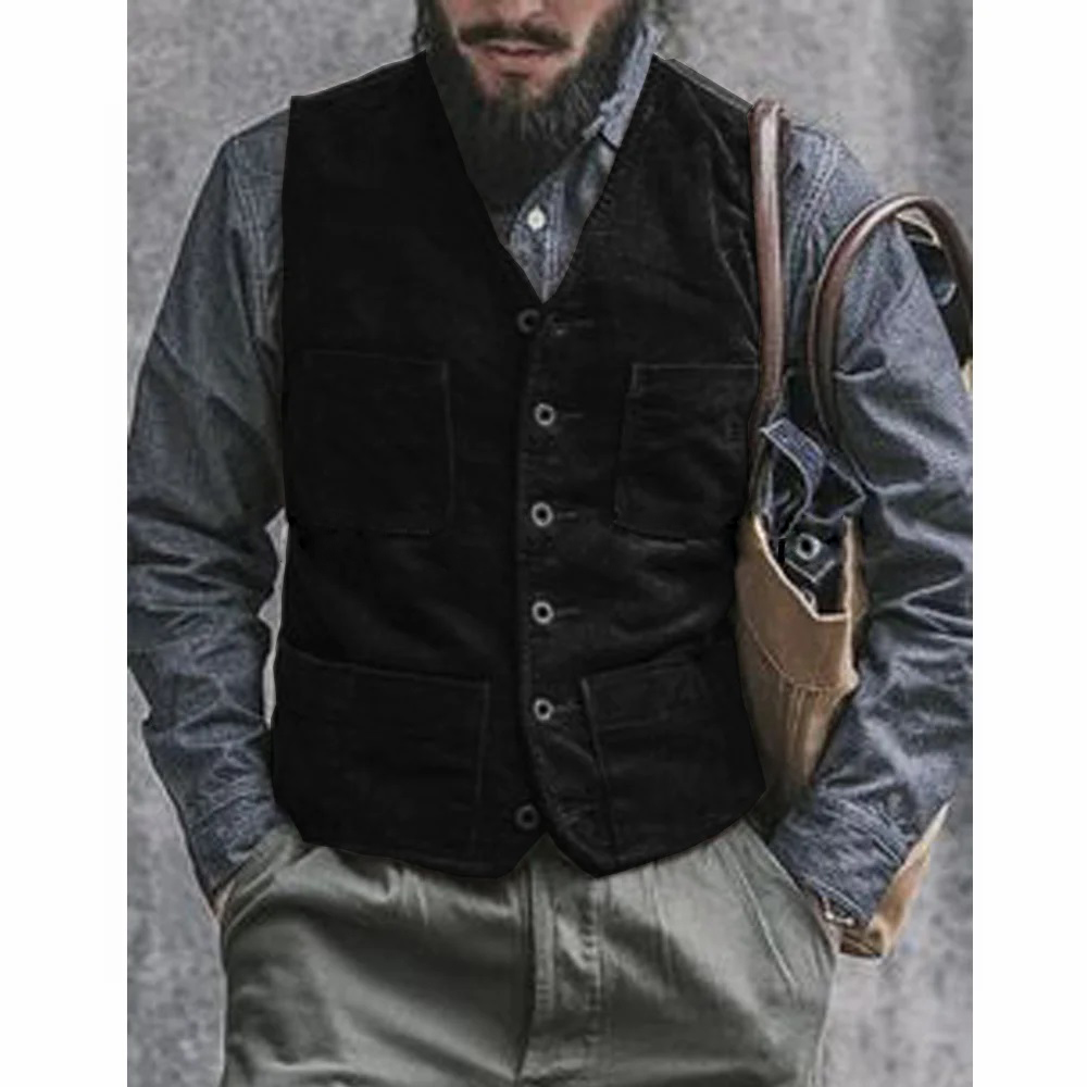 コーデュロイ男性用ベストスーツ メンズカジュアルフォーマルウ - Men'S Gothic Formal Wear のレビューと価格