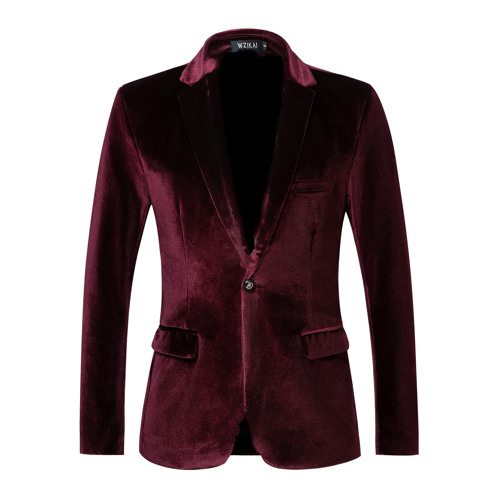 メンズスリムフィットベルベットブレザージャケット、ユースフォ - Men'S Gothic Formal Wear のレビューと価格