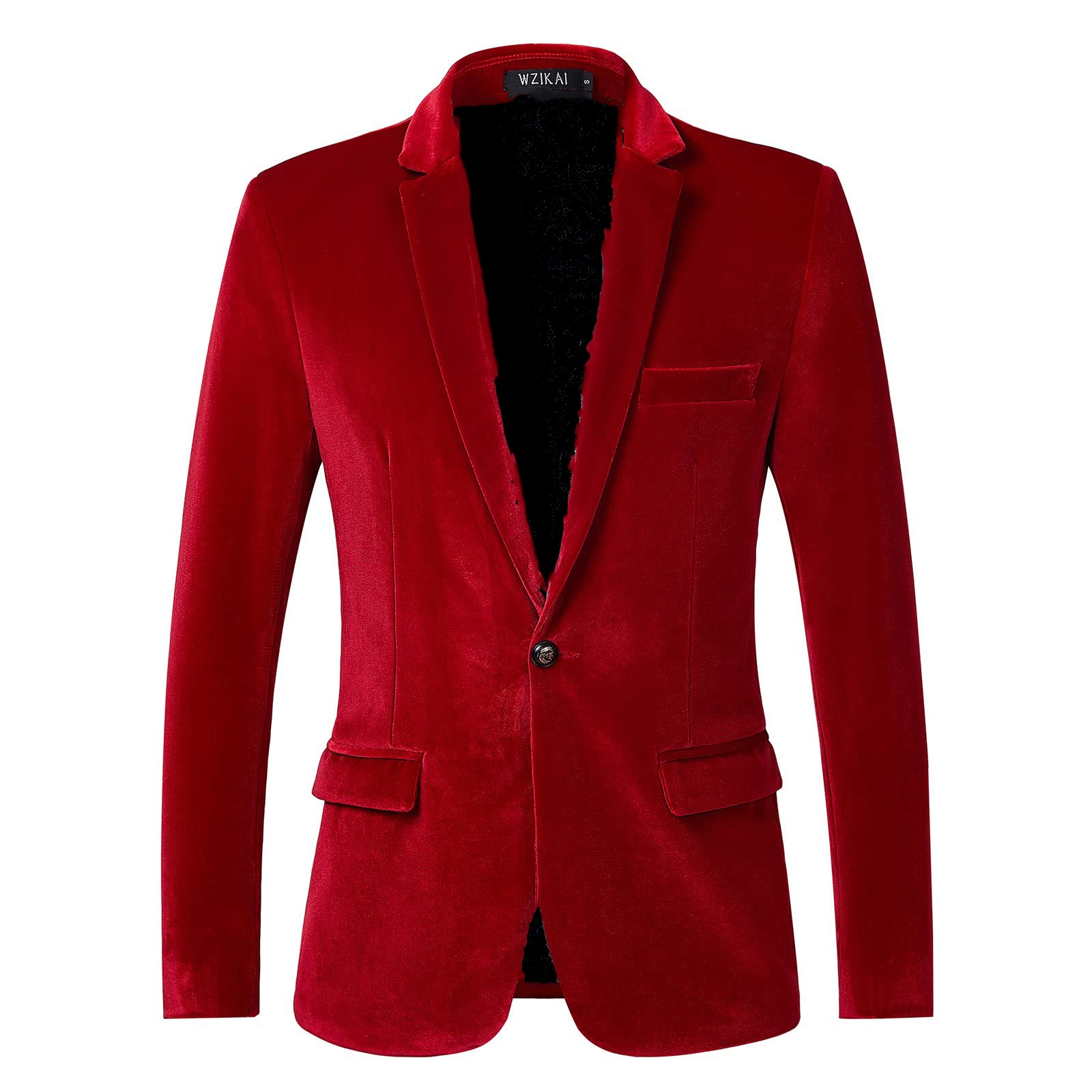 メンズスリムフィットベルベットブレザージャケット、ユースフォ - Men'S Gothic Formal Wear のレビューと価格
