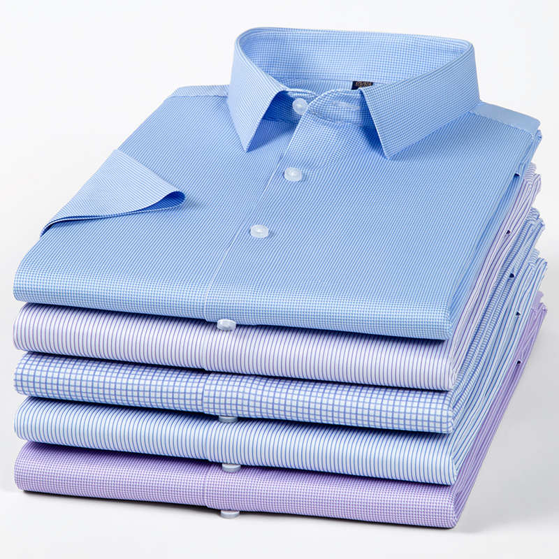 男性用の快適で通気性のある半袖シャツ,快適,高弾性,ビジネス - Men Formal Wear Shop のレビューと価格