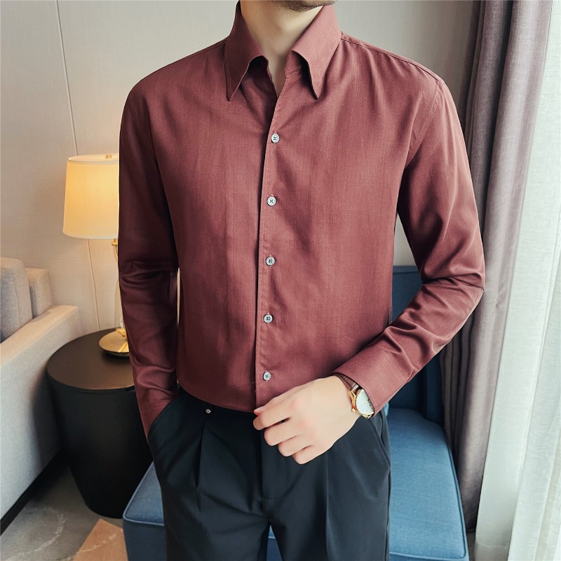 100% リヨセル通気性シャツ男性服ビジネス社会フォーマルウ - Men Formal Wear Clothes のレビューと価格