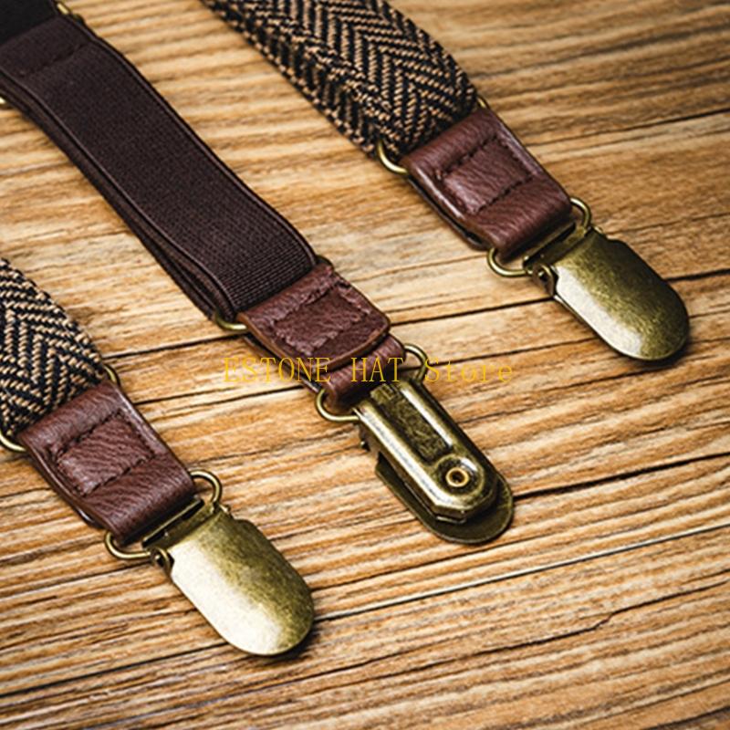49MF 男性弾性サスペンダー 3 クリップ デザイン ジャ - Men'S Formal Wear With Suspenders のレビューと価格