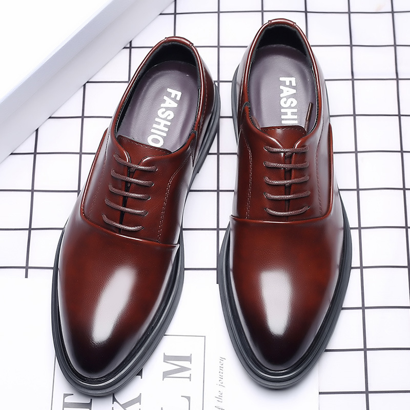 男性ドレスシューズフォーマルオックスフォードクラシックビジネ - Men Formal Wear Wedding のレビューと価格