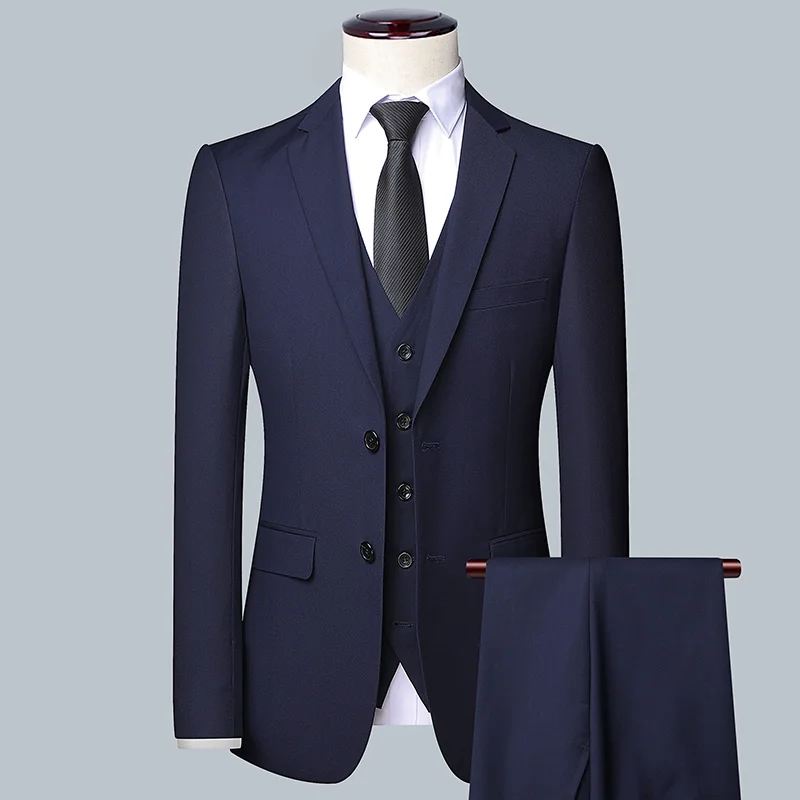 メンズソリッドカラービジネススーツ 2025 高品質ファッシ - Men Formal Wear Wedding のレビューと価格