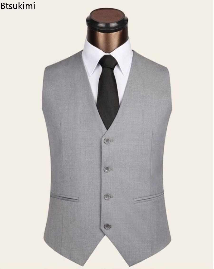 S-6XL プラスサイズメンズ韓国スリムフィットスーツベスト - Formal Vest Waistcoat のレビューと価格
