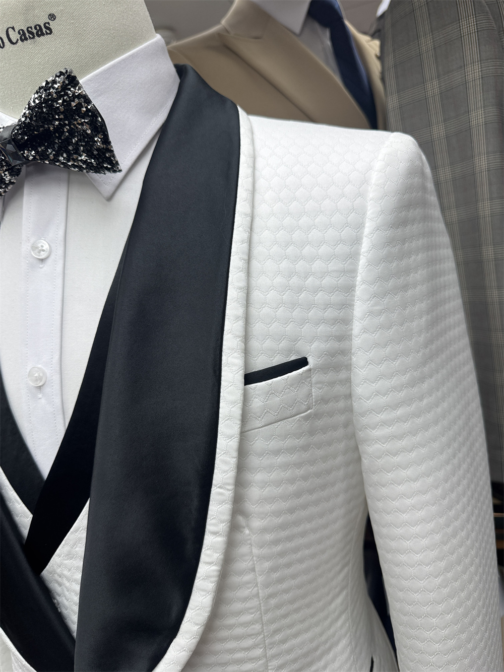 新着成熟したメンズスーツ柄物 3 ピース新郎着用ルーズシング - Men Formal Wear Shop のレビューと価格