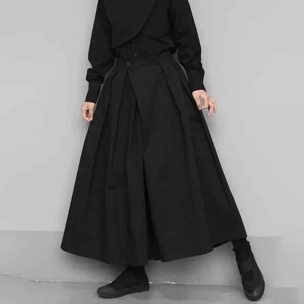 男性用日本のワイドレッグパンツ,ルーズフィット,ゴシック,カ - Men'S Gothic Formal Wear のレビューと価格