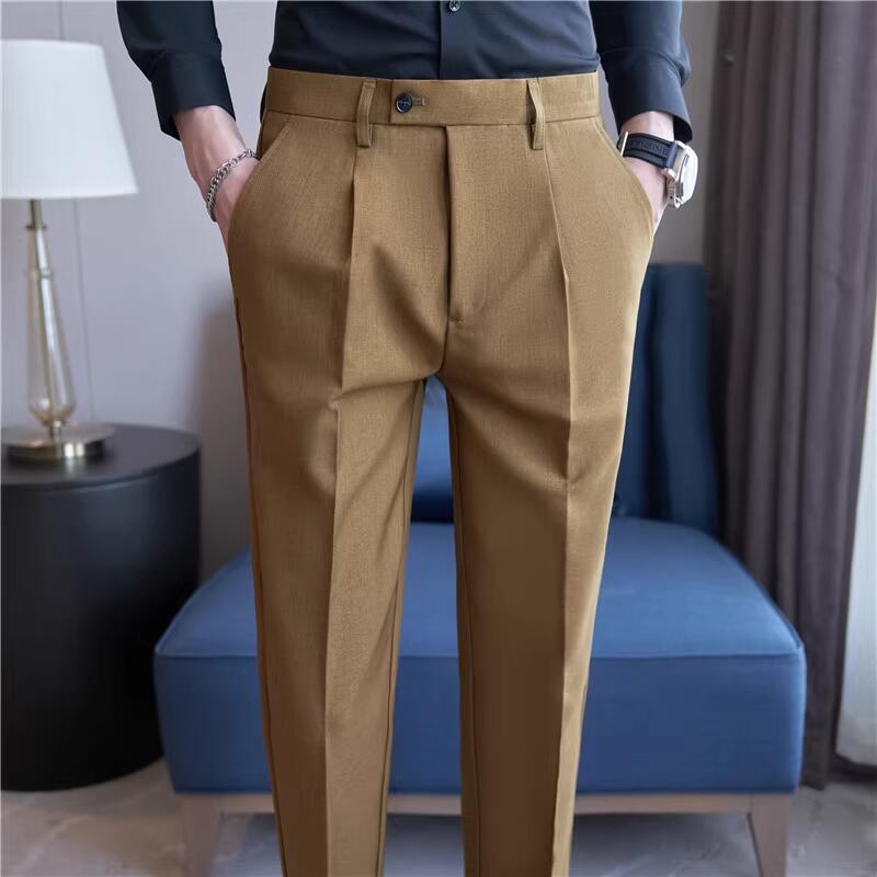 高品質メンズ無地ビジネスオフィス社交パンツ新作フォーマルウェ - Men Formal Wear Shop のレビューと価格