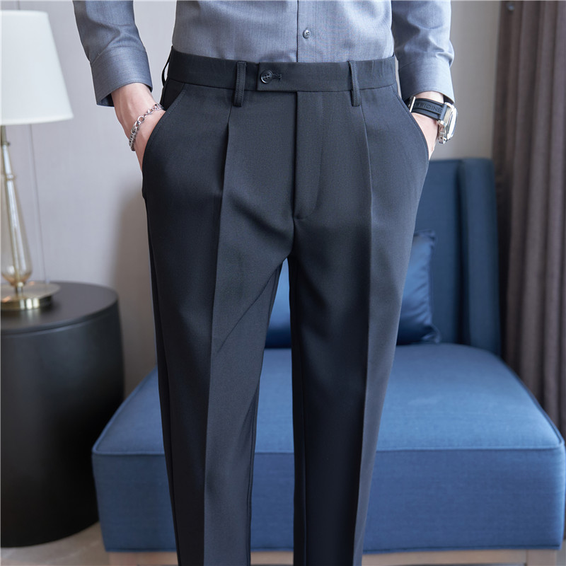 高品質メンズ無地ビジネスオフィス社交パンツ新作フォーマルウェ - Men Formal Wear Shop のレビューと価格
