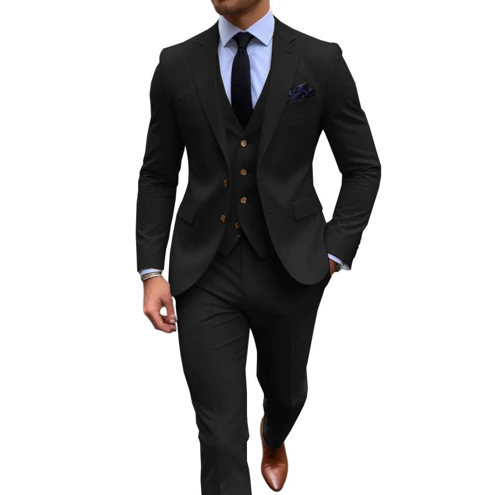 メンズスタイリッシュなカイク3ピーススーツ - クラシックフ - Men Formal Wear Shop のレビューと価格
