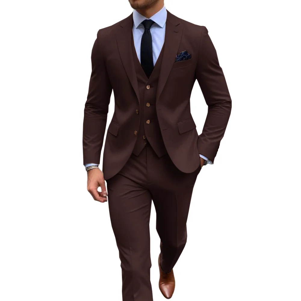 メンズスタイリッシュなカイク3ピーススーツ - クラシックフ - Men Formal Wear Shop のレビューと価格