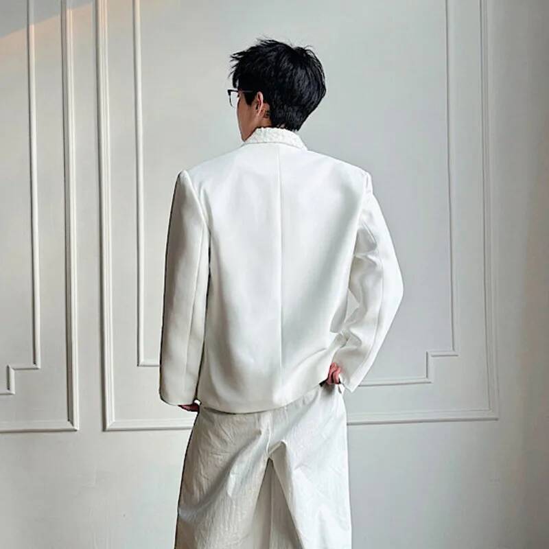 ブレザー 高級メンズ レースラペル クリスタルボタン ダブル - Men'S Gothic Formal Wear のレビューと価格