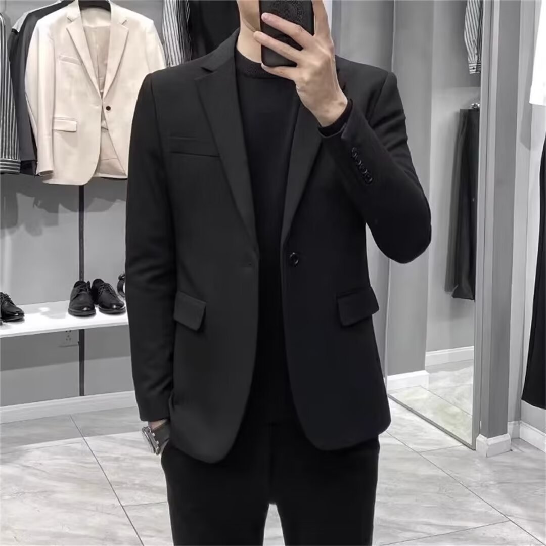 メンズ韓国スタイルスリムブレザービジネスカジュアルスーツジャ - Asian Men Formal Wear のレビューと価格