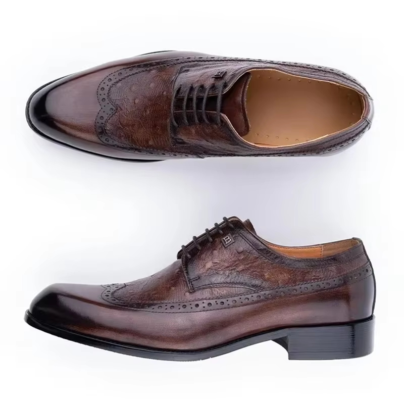 メンズ牛革レザーシューズレースアップビジネスフォーマルドレス - Formal Men Daily Wear Footwear のレビューと価格