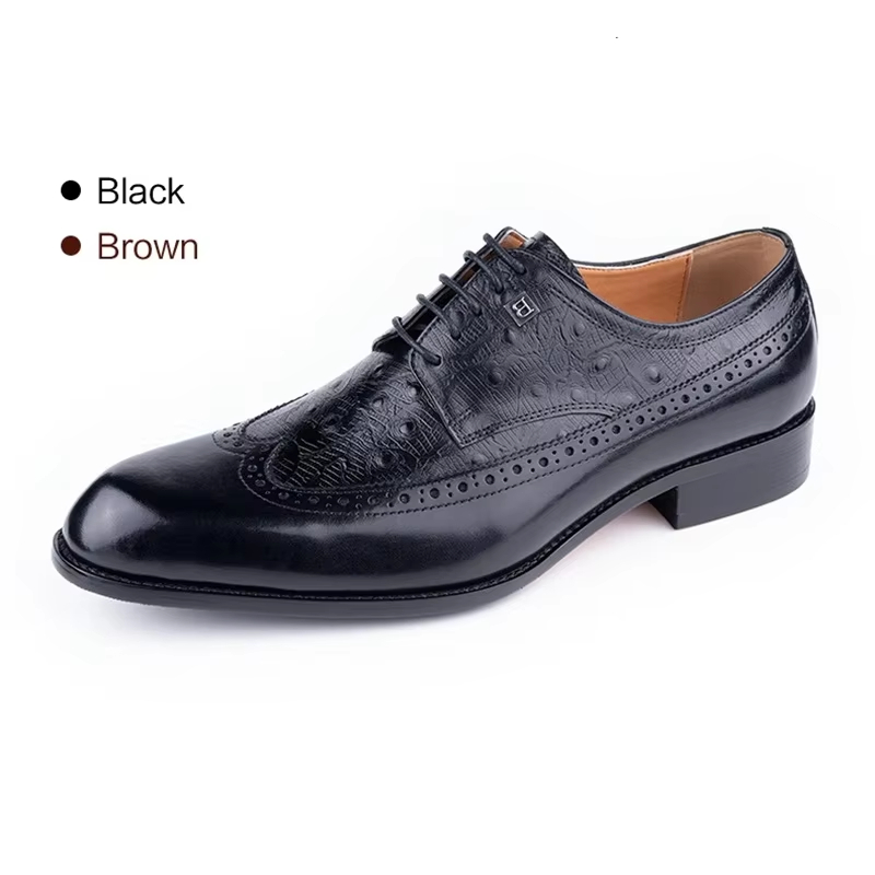 メンズ牛革レザーシューズレースアップビジネスフォーマルドレス - Formal Men Daily Wear Footwear のレビューと価格