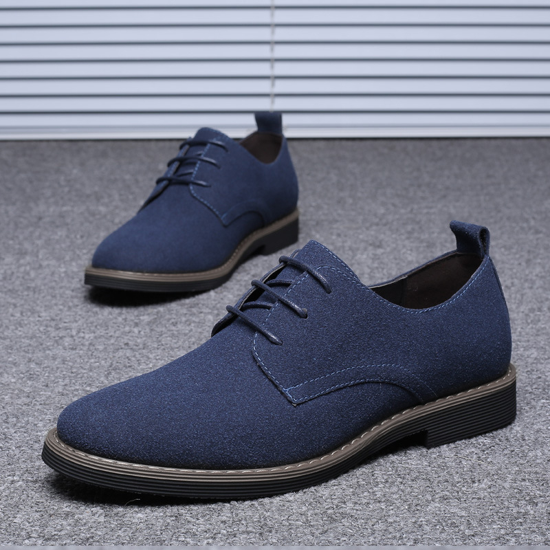 メンズ ネイビーブルー スエードレザー オックスフォードシュ - Formal Men Daily Wear Footwear のレビューと価格