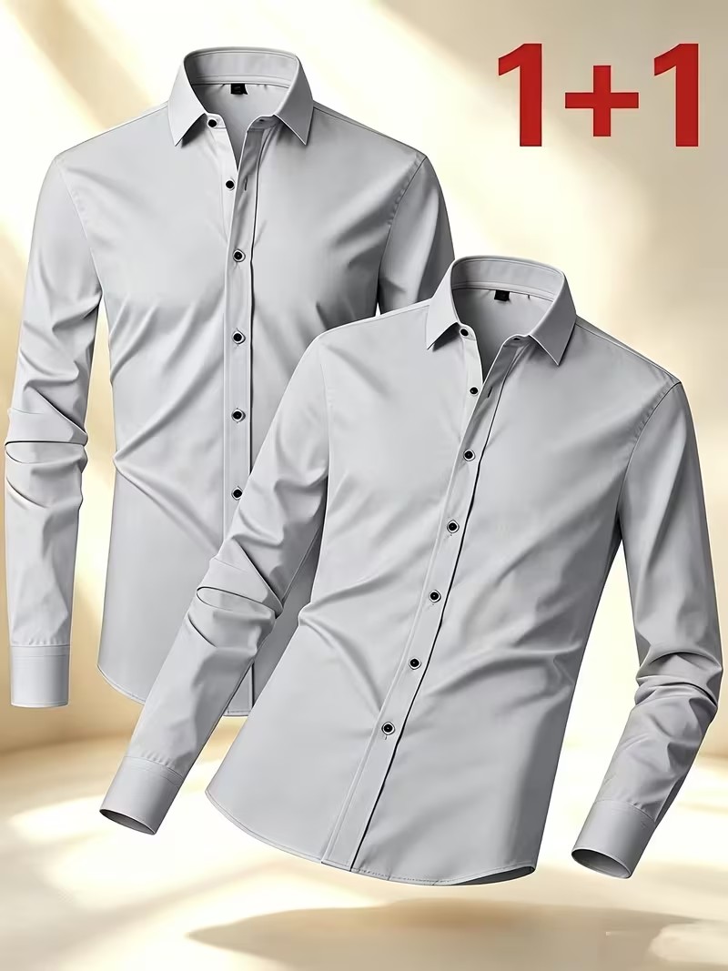 春/秋用ボタンシャツ セミフォーマル オフィスウェア 手洗い - Men'S Semi Formal Office Wear のレビューと価格
