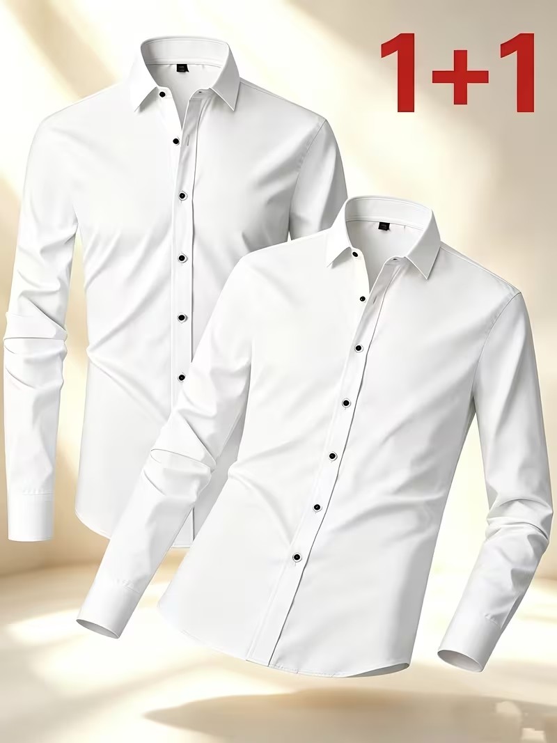春/秋用ボタンシャツ セミフォーマル オフィスウェア 手洗い - Men'S Semi Formal Office Wear のレビューと価格