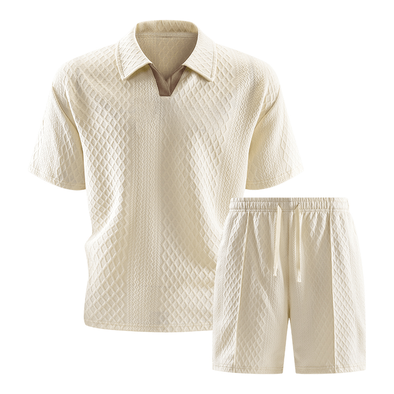 2026年夏100kgメンズスーツ無地ワッフルラペルスリムフ - Men'S Formal Beach Wear のレビューと価格