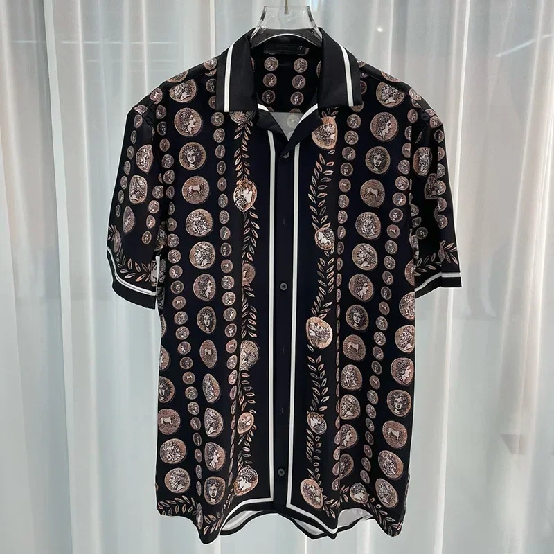 ロイヤルラグジュアリーメンズシャツセット ヴィンテージ柄キャ - Men'S Formal Beach Wear のレビューと価格